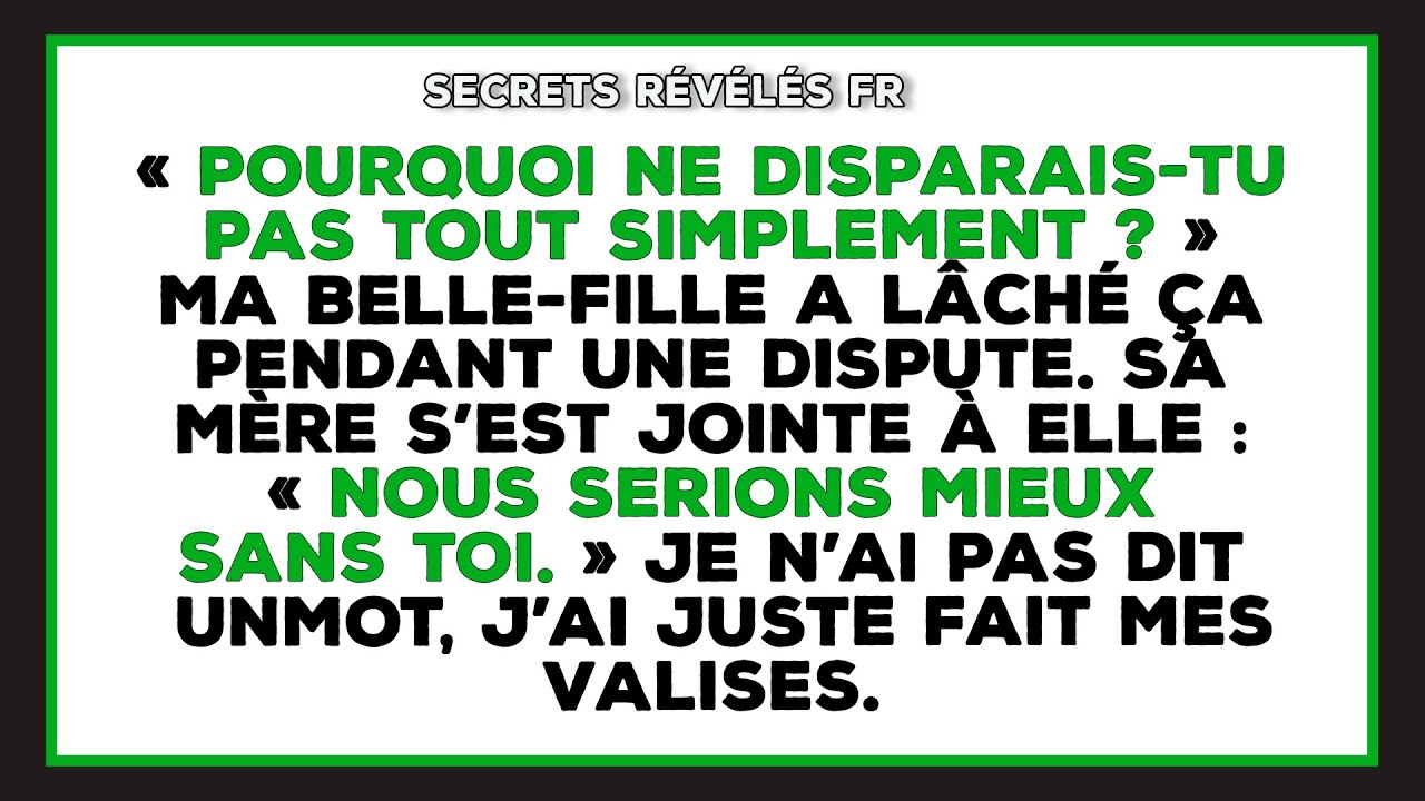 Une Seule Phrase — « Débrouille-toi » — A Suffi Pour Que Je Parte Et Ne Revienne Jamais.
