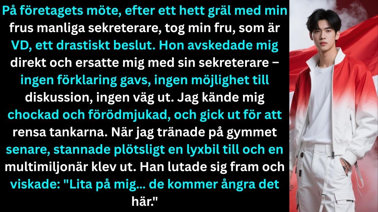 På företagets möte, efter ett gräl med min frus manliga sekreterare avskedade min frusom är VD:n mig