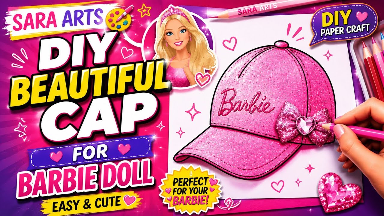 beautiful barbie doll with hat/cap | make a drawing| #art #drawing #painting #artist #craft #popular