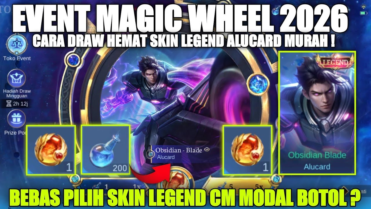 REFORGE LEGEND!! CARA HEMAT DAPAT SKIN LEGEND ALUCARD MODAL MAGIC WHEEL POTIONSS MOBILE LEGENDS 2026