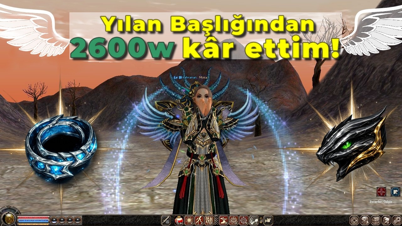 Metin2 TR - Yılan Başlığından 2600w k&acirc;r ettim! 🍀💸