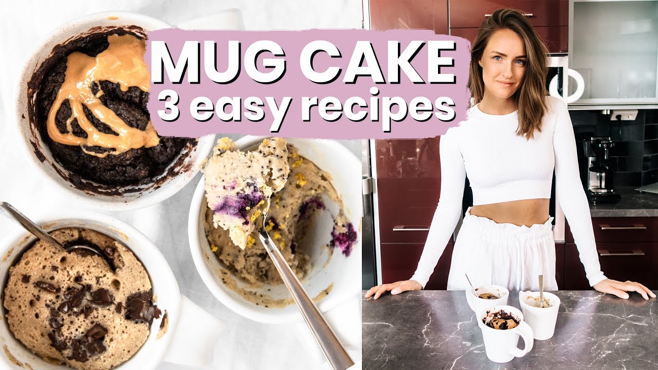 MUG CAKE VEGAN - 3 Recipes (Easy, Quick)