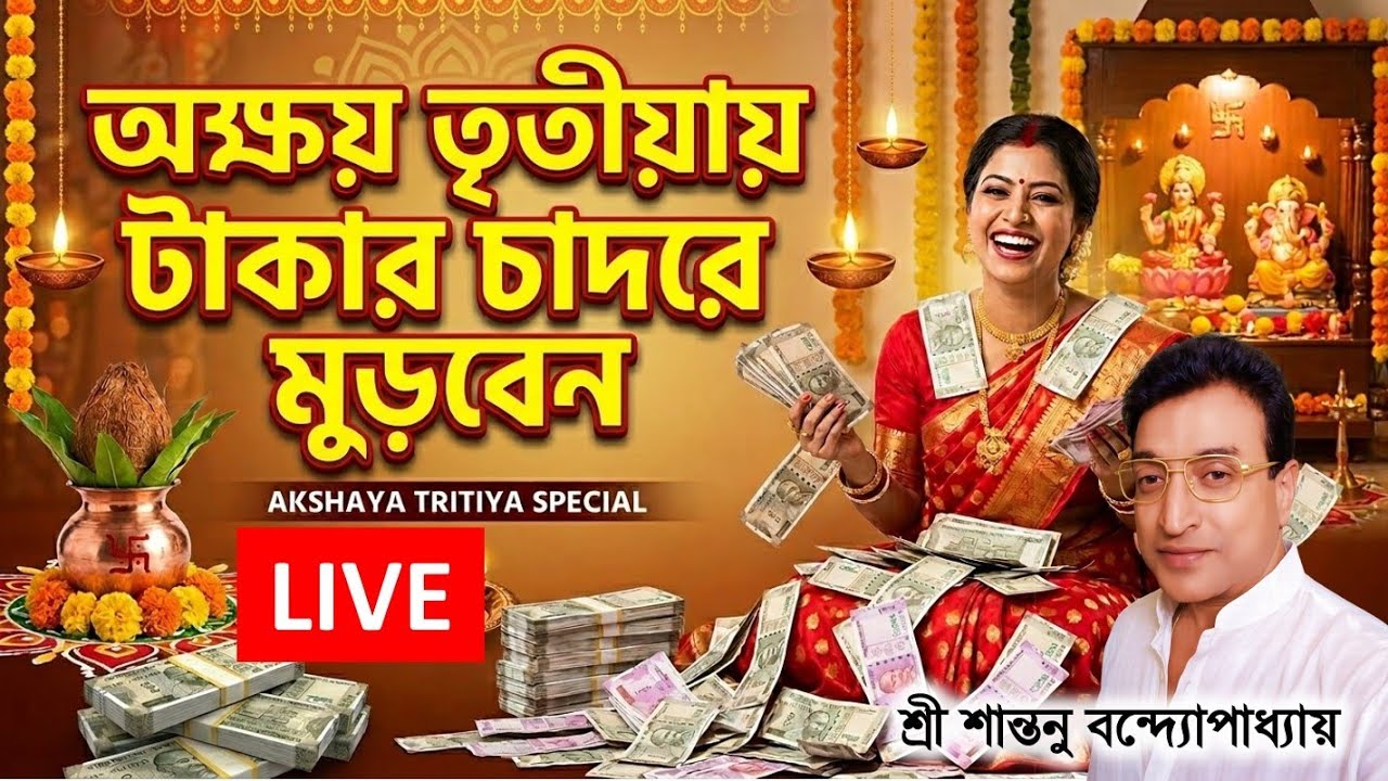 অক্ষয় তৃতীয়ায় টাকার চাদরে মুড়বেন।Akshoy Tritiya Money Totka | Santanu Banerjee Live