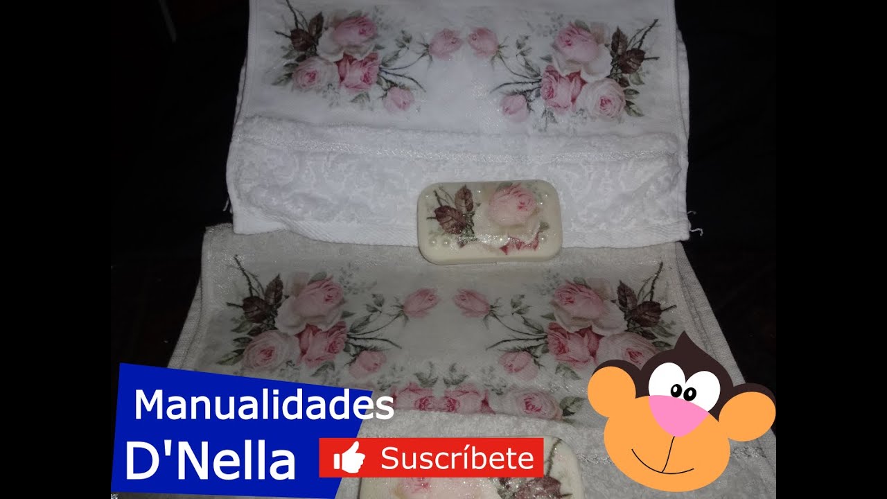 Como Decorar Toallas Paso a Paso Fácil de Hacer ,Como Regalo ó  para Negocio By.