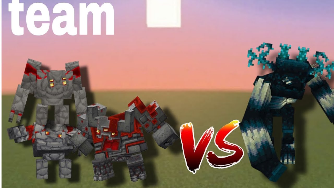 Redstone golem And mutant redstone golem And redstone monstrosity vs mutant warden 