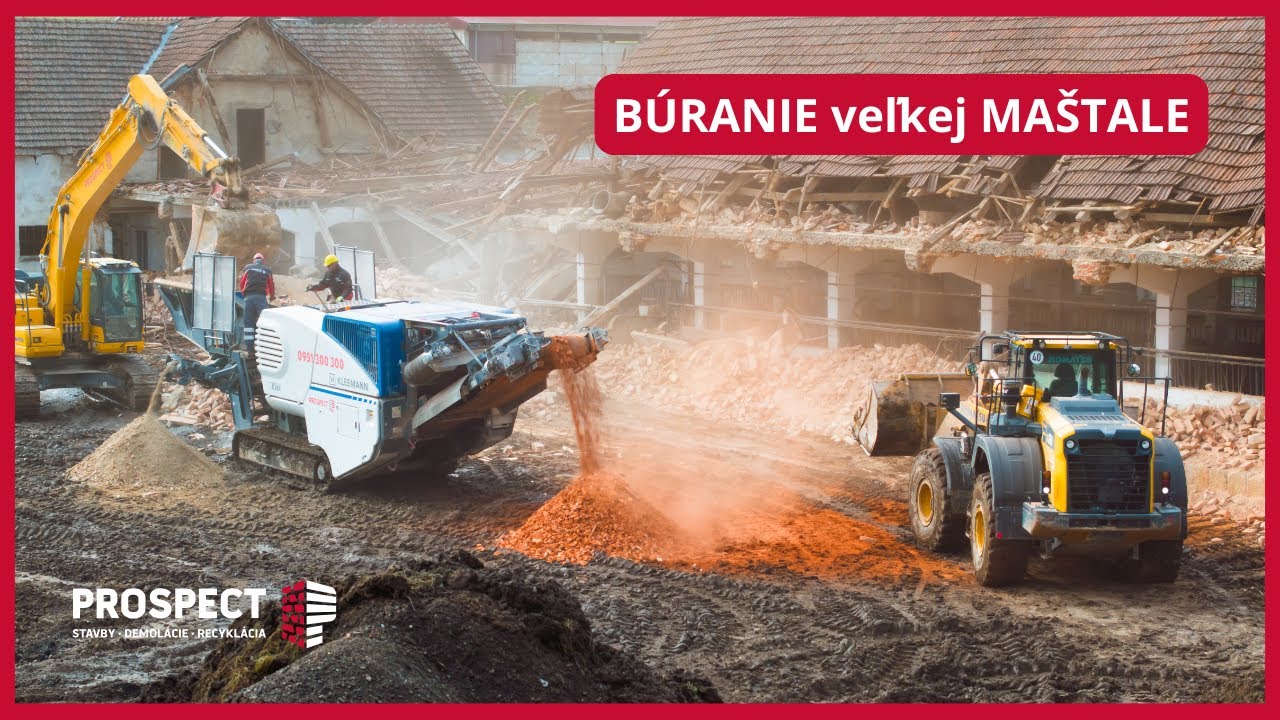🚩Búranie veľkej MAŠTALE a recyklácia stavebného odpadu