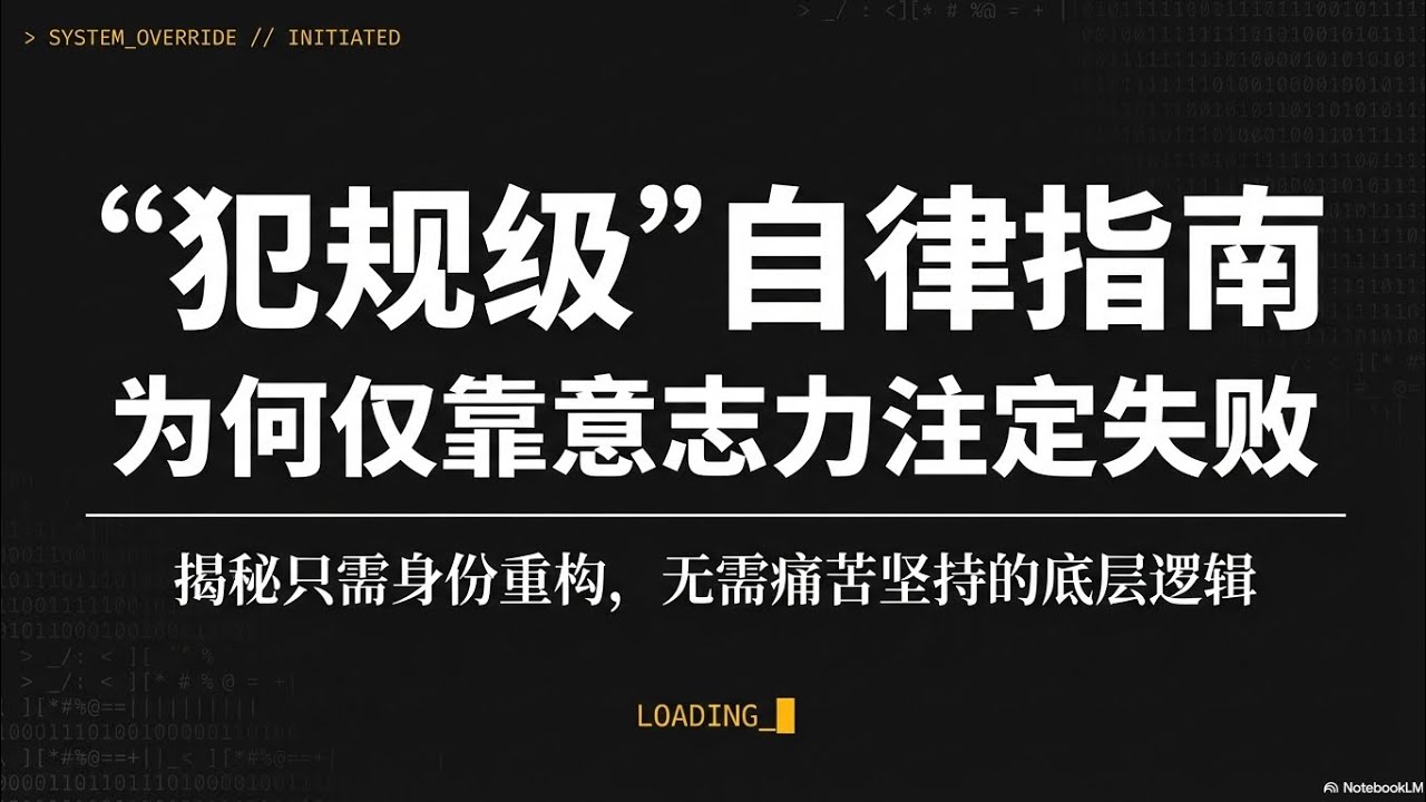 重构认知：从痛苦自律到身份驱动的进化之路