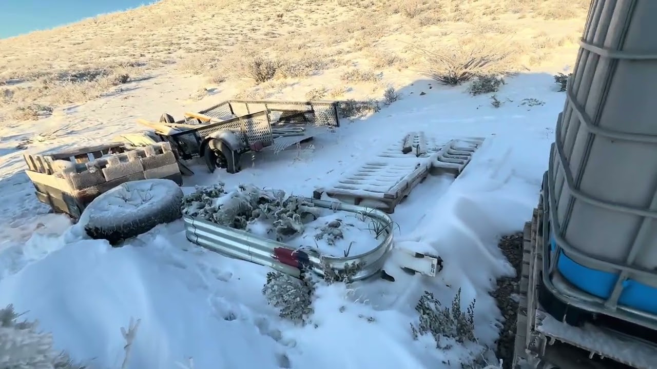 Day 4 of the Winter Storm: Snow and Ice Covers the Off-Grid Homestead