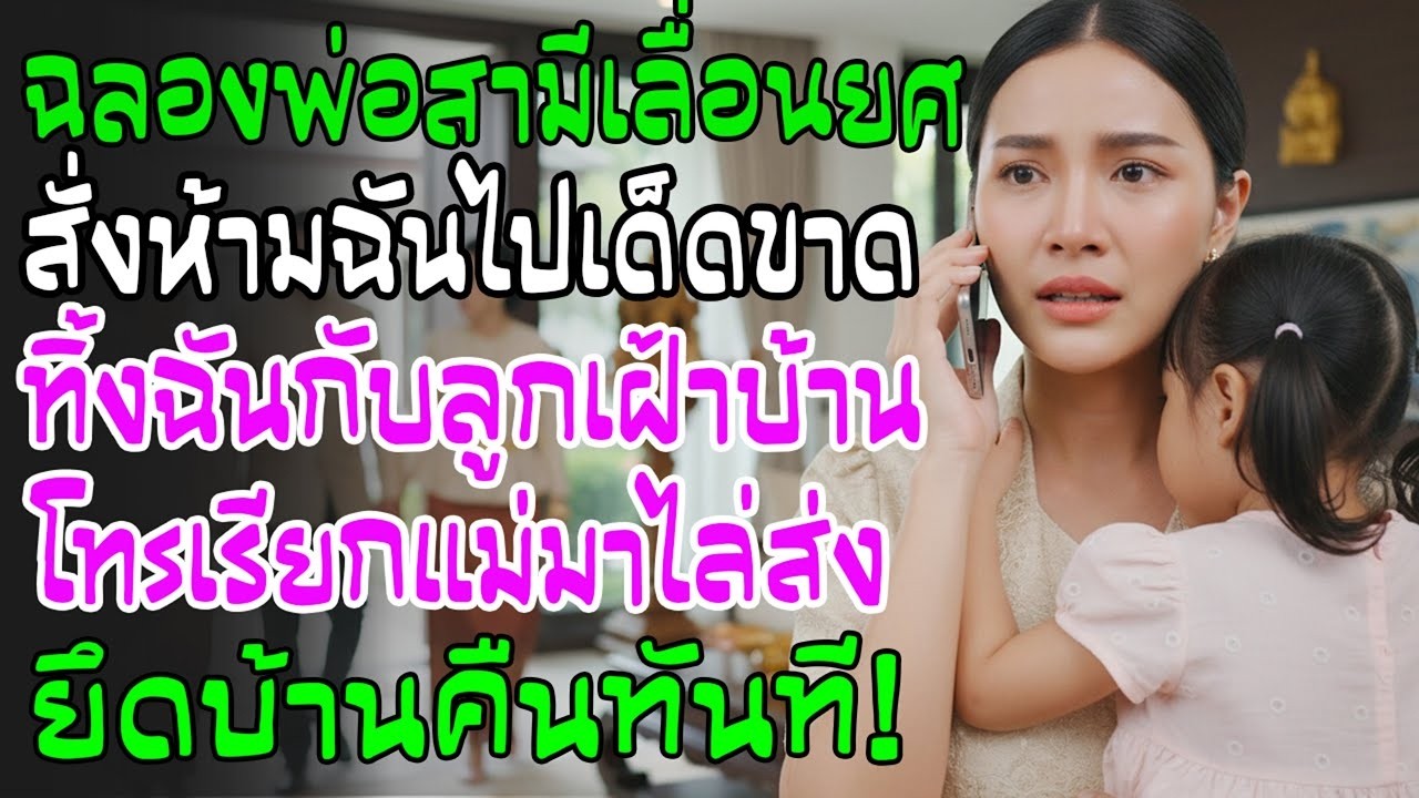 งานพ่อผัวเลื่อนยศทิ้งฉันเฝ้าบ้าน โทรฟ้องแม่ 'มาคนเดียวพอ มาไล่พวกมันออกจากบ้านหนูที!'