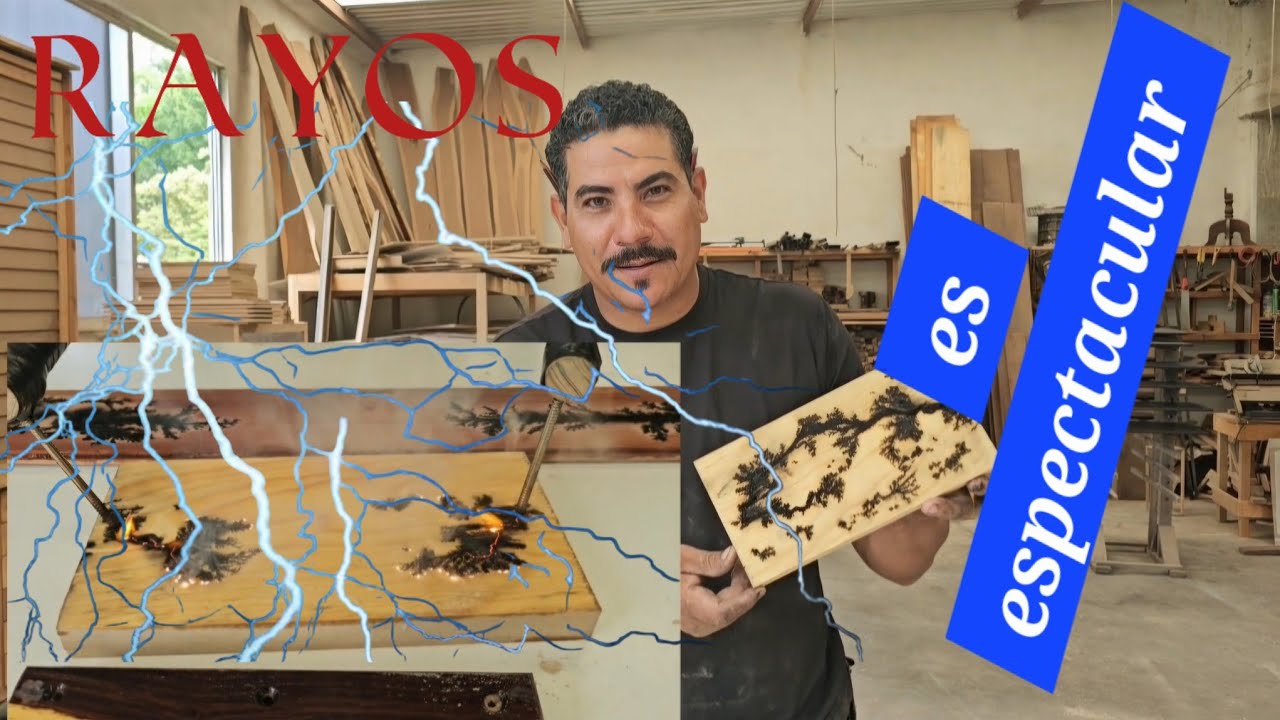 Como hacer RAYOS en MADERA!!  Figuras de Lichtenberg!