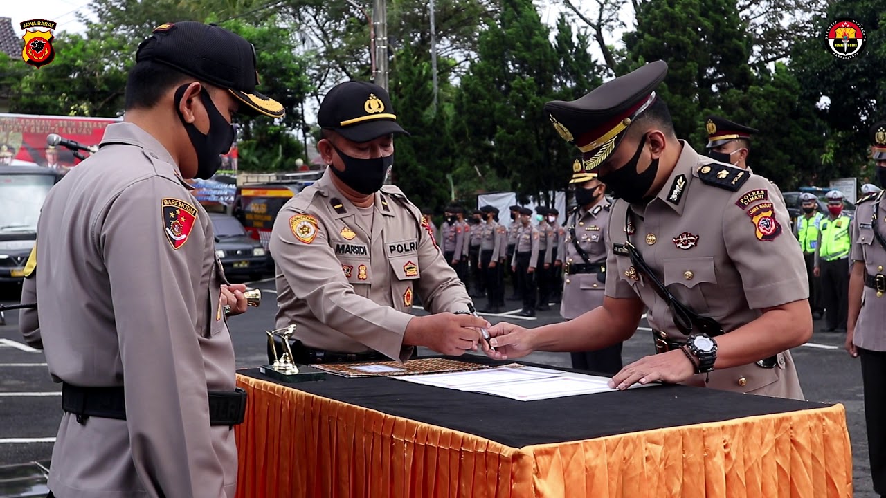 Serah Terima Jabatan Wakapolres, Kabag Ops, Kasat Intel Polres Ciamis - 20 Juni 2020