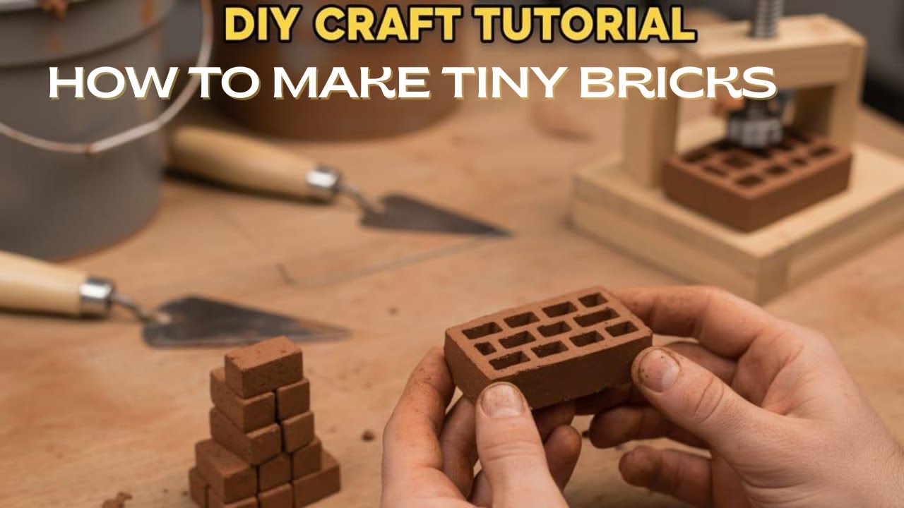 Step by Step: Making Miniature Bricks | DIY Tiny House Construction Materials | Mini Buildings