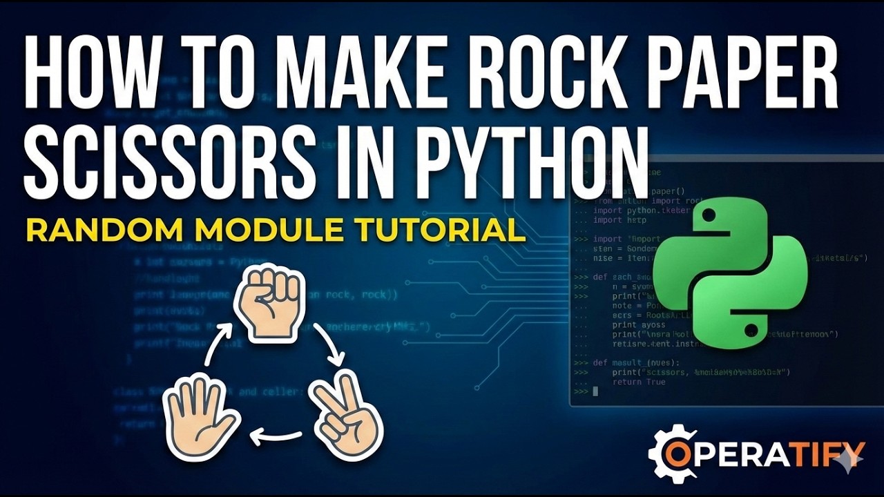 How to Make Rock Paper Scissors in Python | Random Module Tutorial | Operatify