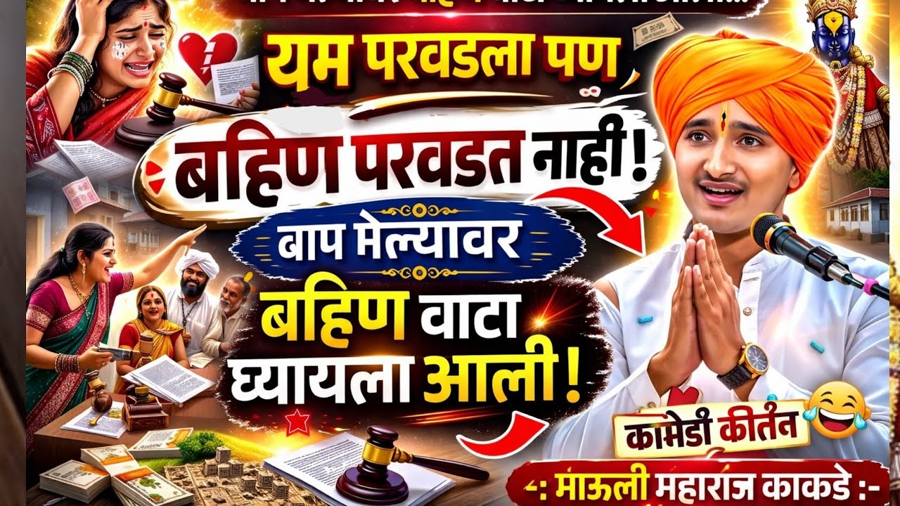 “यम चालेल पण बहीण नको! 😳 माऊली महाराजांचा जबरदस्त किस्सा 😂” कॉमेडी कीर्तन
