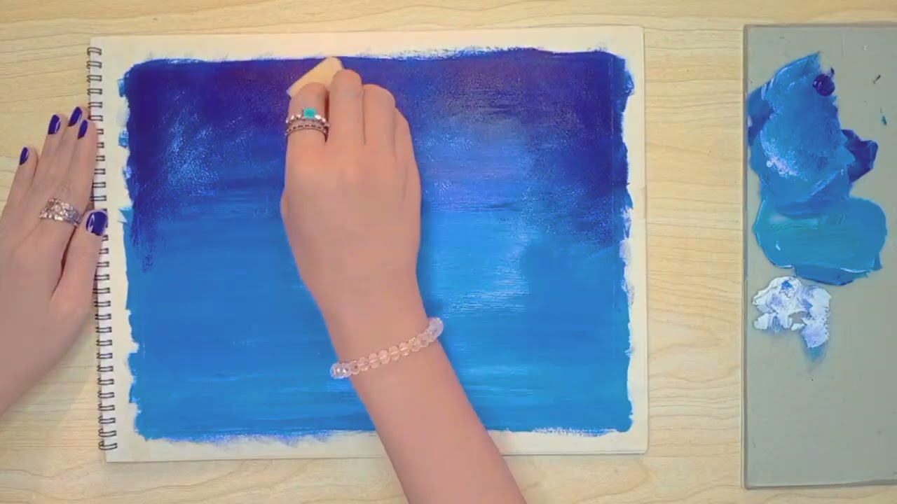 Romantic Night Sky Painting | Acrylic Starry Sky Couple Silhouette Art