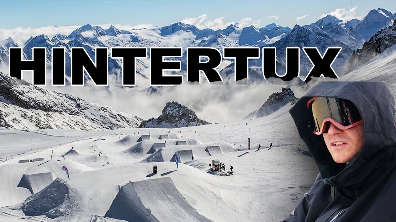 Pro snowboarders training in Austria
