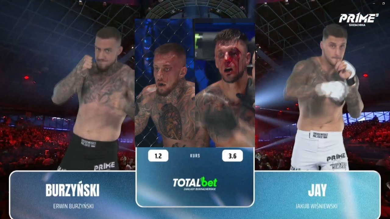 Cała walka BURZYŃSKI vs JAY krwawy pojedynek! PRIME 9