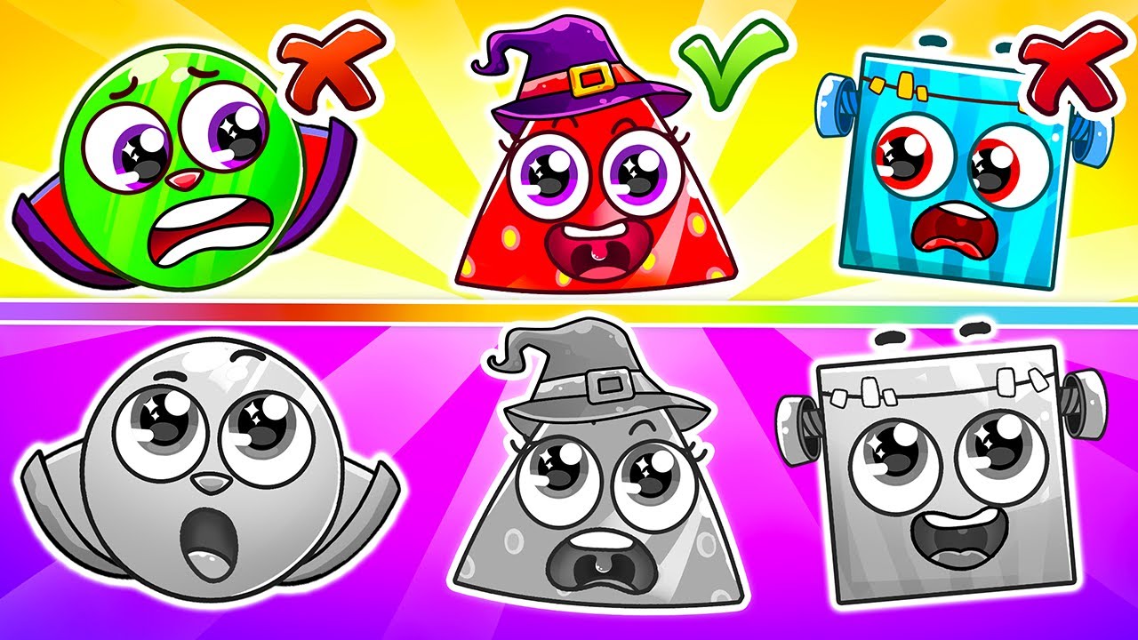 Rescue Funny Shapes On Halloween | Where Is My Color? Learn Color by Yum Yum Kids Songs