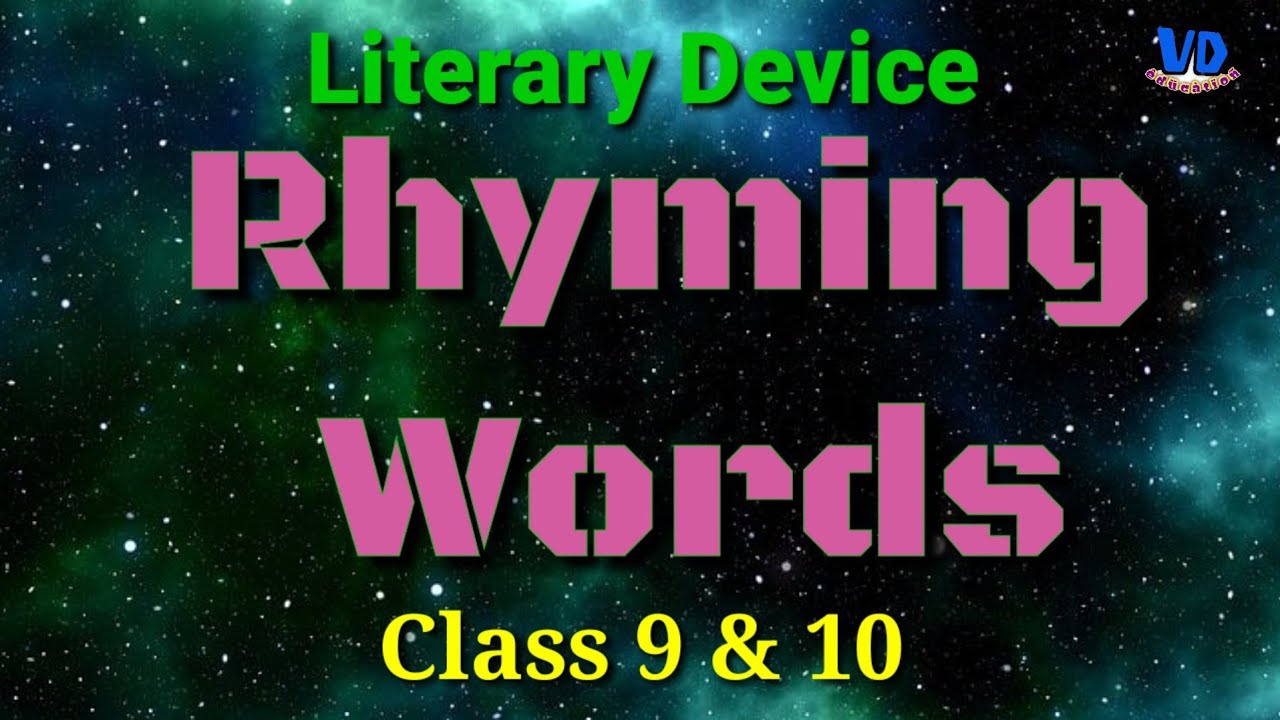 Class 9 & 10 | Rhyming words | Literary device | Explanation in English & Tamil |
