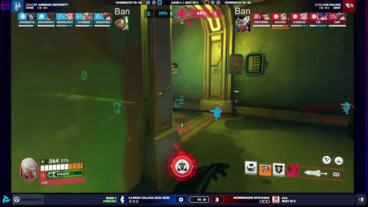 MVEC | Overwatch | Week 7 | Coe vs St. Ambrose | 3 min delay