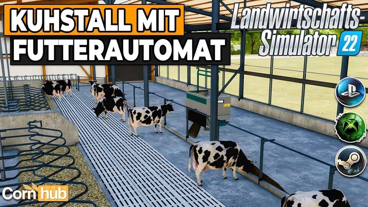 LS22 Mods - Großer Kuhstall mit Futterautomat - LS22 Modvorstellung