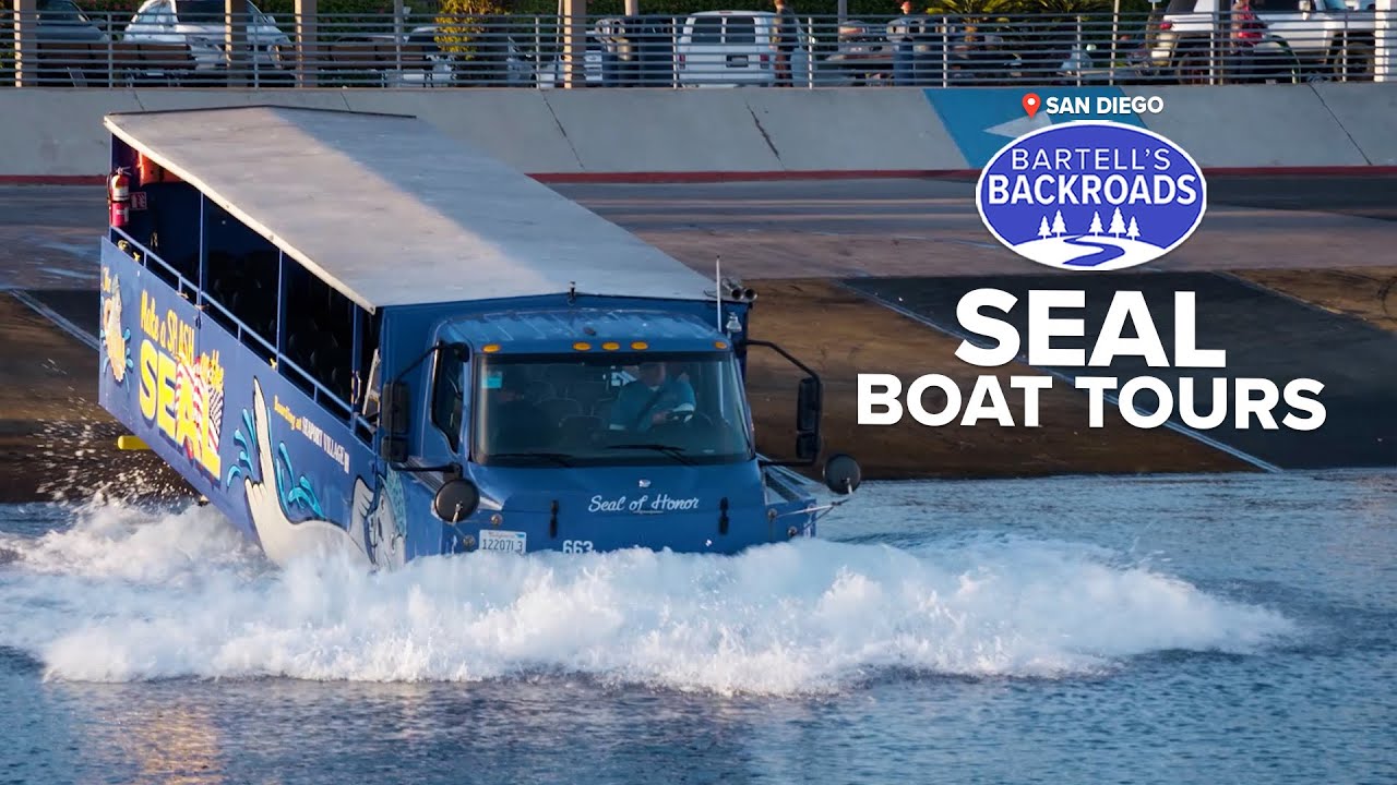 San Diego tour bus drives you into the bay | Bartell's Backroads
