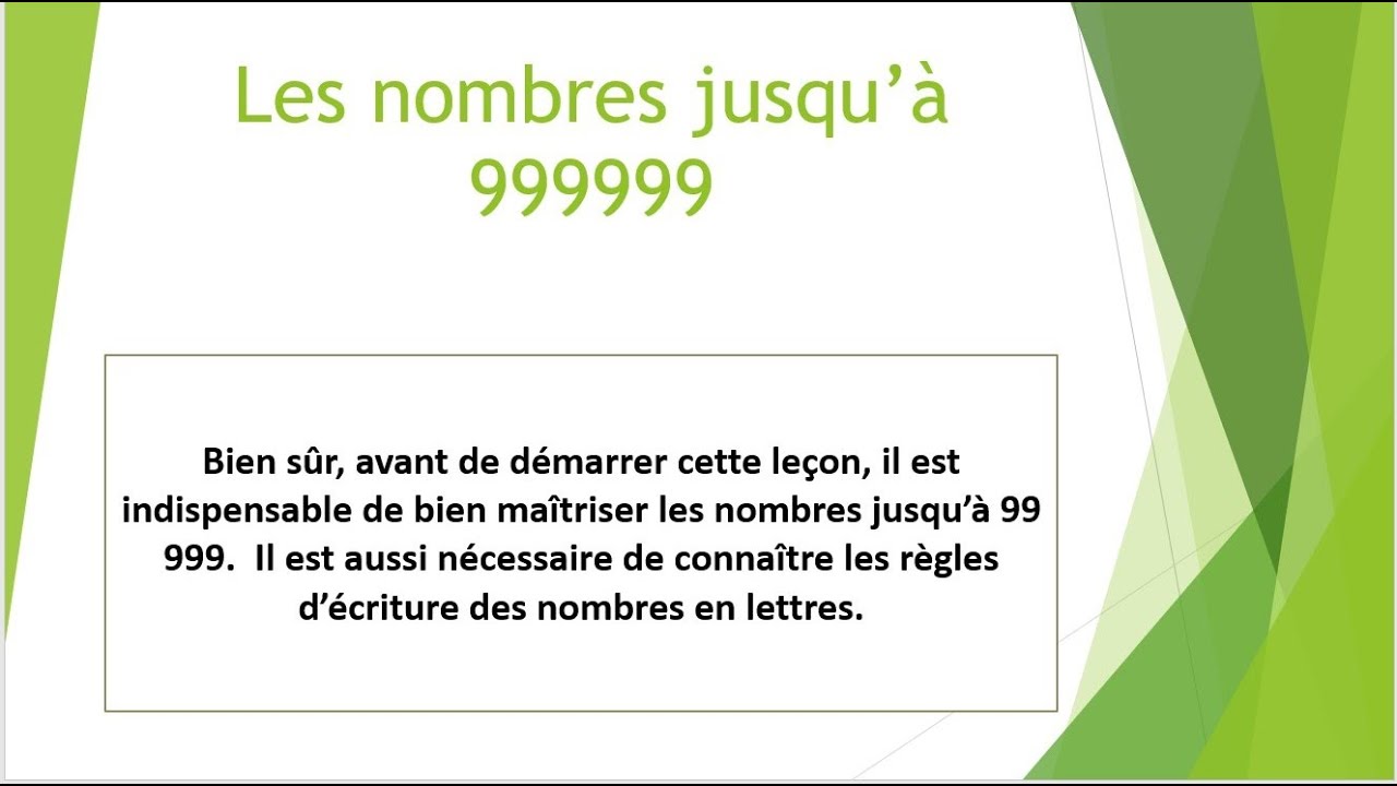 Révision (niveau: CM2 ) :Les nombres jusqu'à 999 999