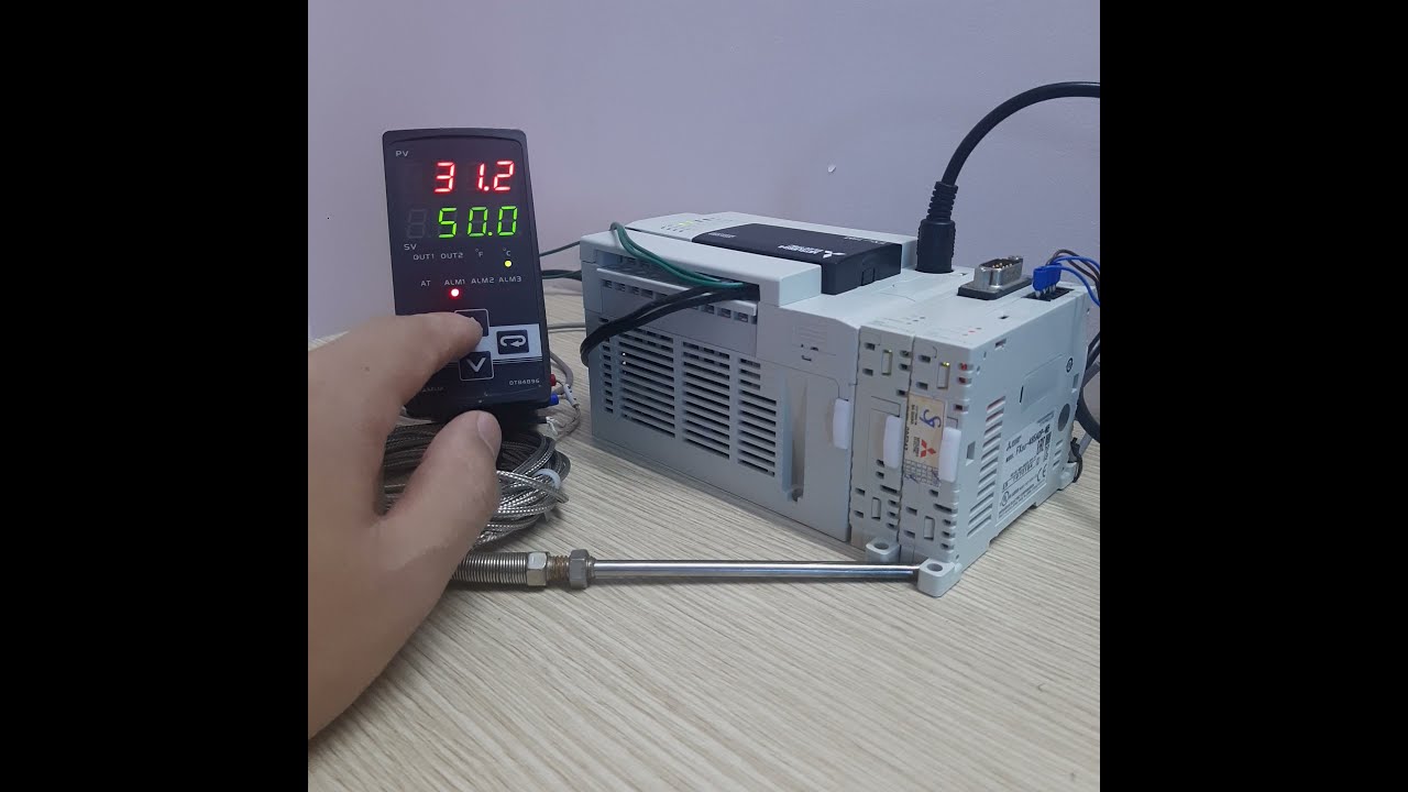 tủ điều khiển PLC MITSUBISHI C974 655795 -TRUYỀN THÔNG PLC- ĐỒNG HỒ ĐK NHIỆT ĐỘ - HMI: BẰNG RS485