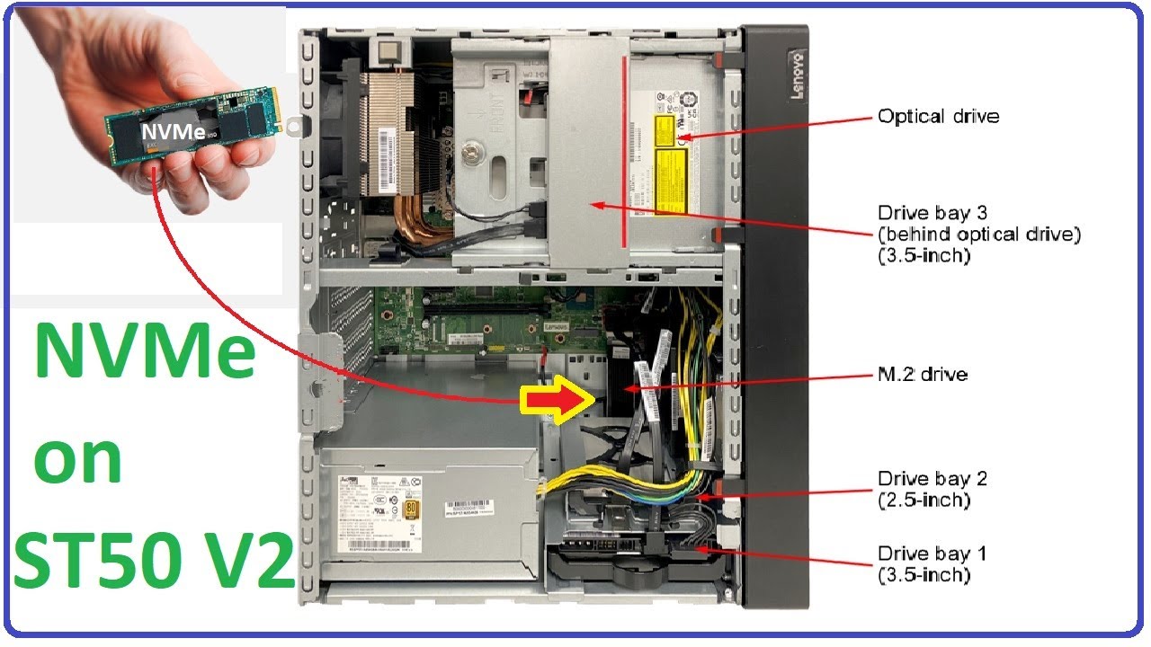 How to add  M.2 NVMe on Lenovo ST50 V2