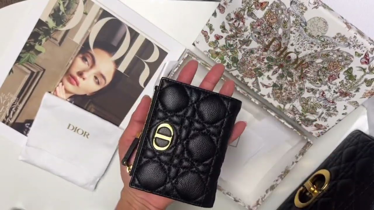 디올 카로 지갑 DIOR Caro Dahlia black