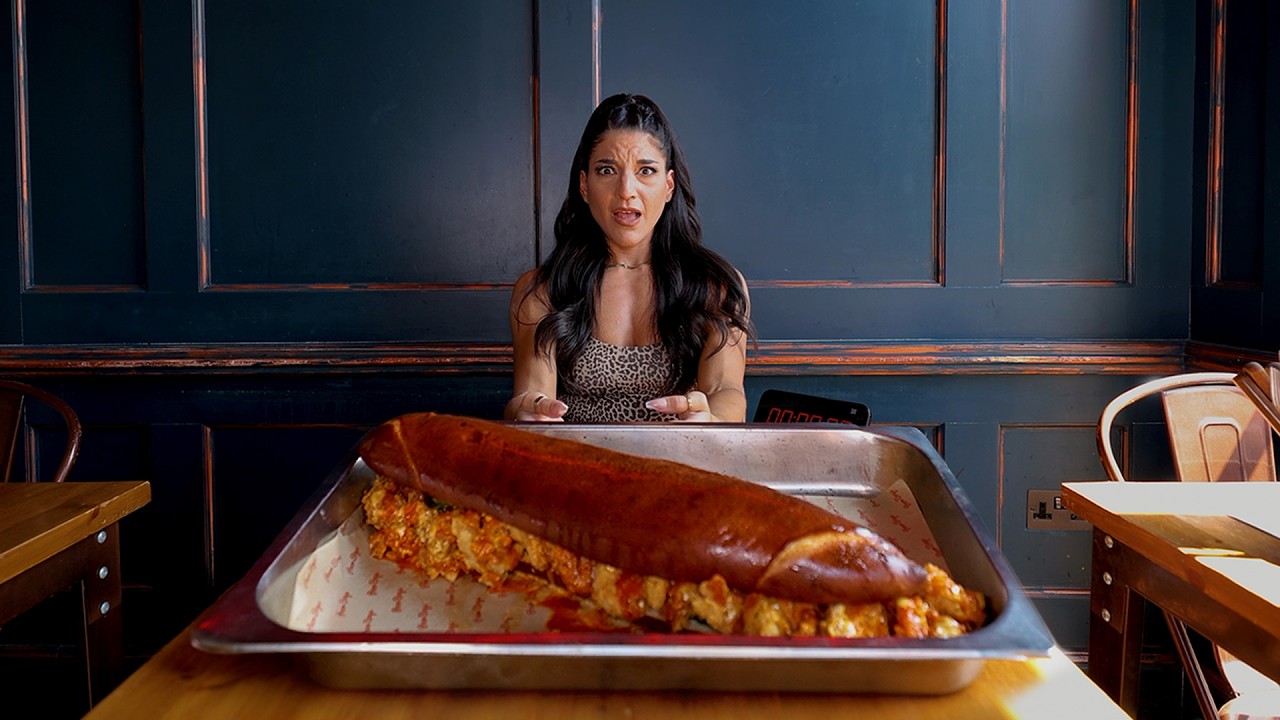This is INSANE&hellip; 15 MINUTES TO EAT LONDON&rsquo;S BIGGEST SHRIMP POBOY | @LeahShutkever 