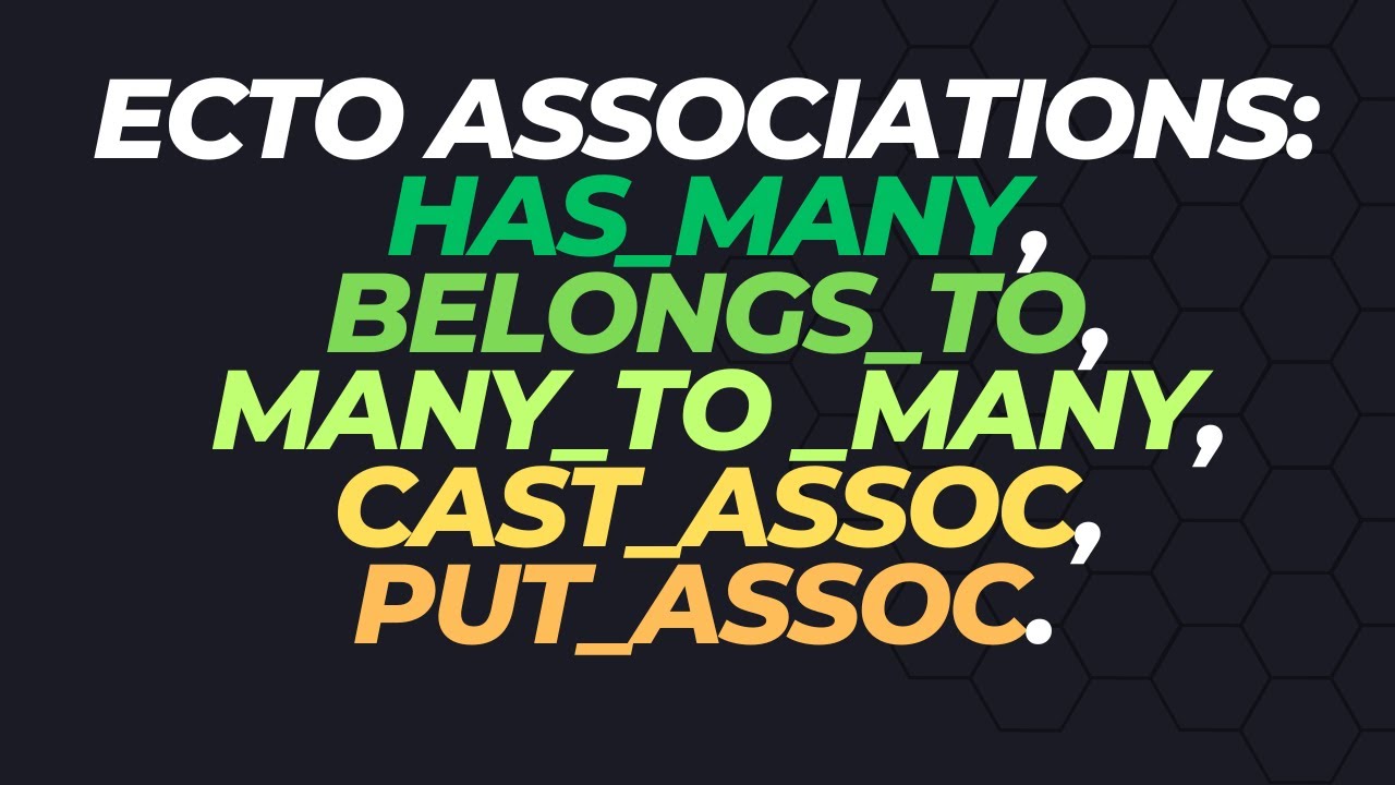 Elixir Ecto Associations: has_many, belongs_to, many_to_many and cast_assoc/put_assoc
