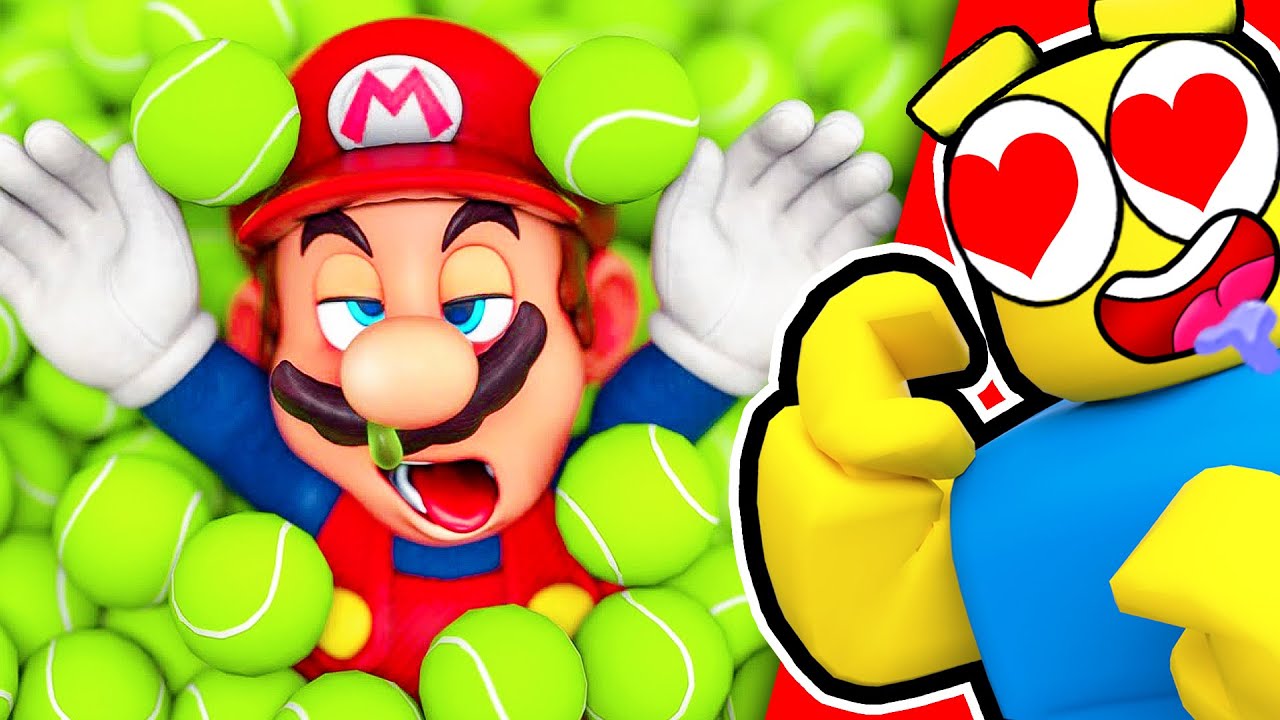 Can SUPER MARIO Survive 1000 BALLS? (EXTREMELY SATISFYING)
