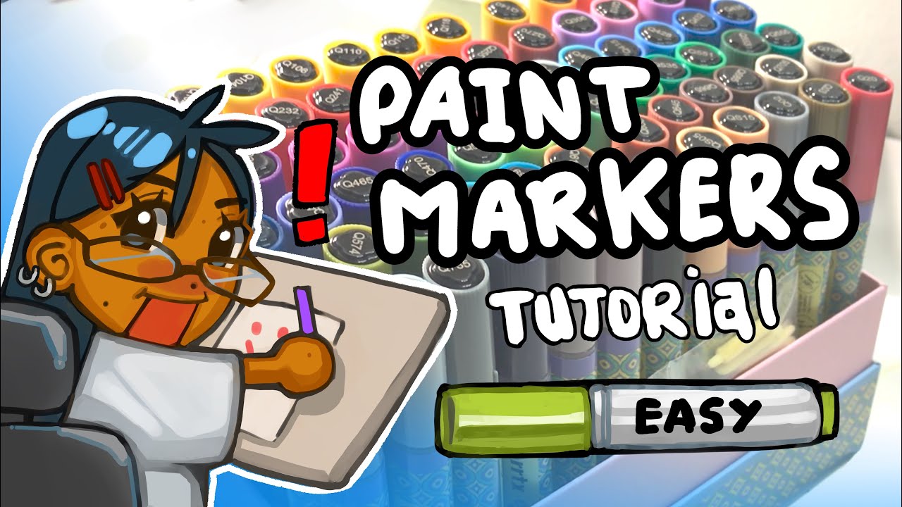 How to use paint markers tutorial !🍎