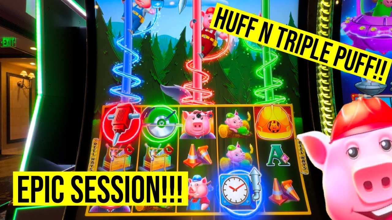 CRAZY SESSION ON HUFF N TRIPLE PUFF SLOT!