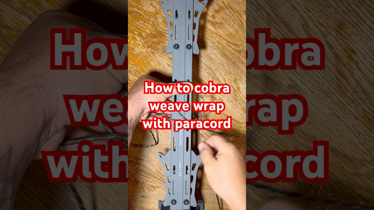How to do a cobra weave wrap with paracord #paracord #outdoors #hunting #diy #saddlehunting