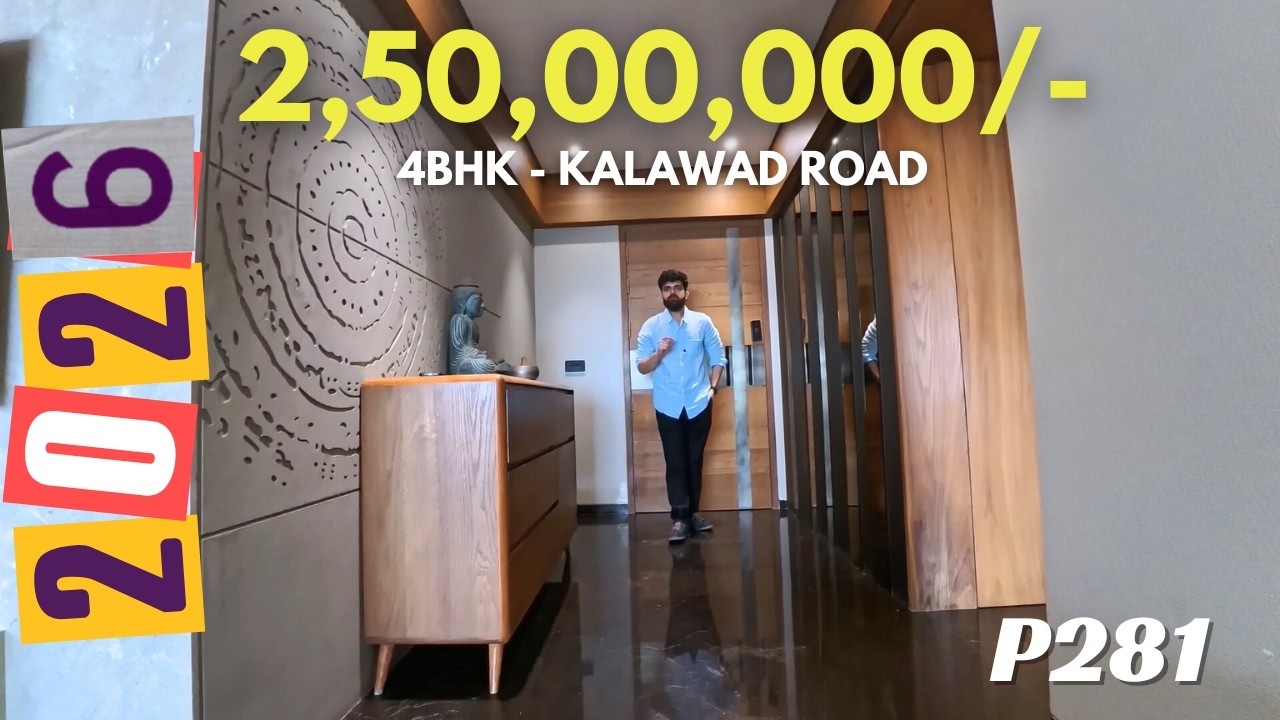 THE EPITOME OF LUXURY || 2.50 CR FLAT || FULLY FURNISHED || 4BHK || KALAWAD ROAD || RAJKOT ||