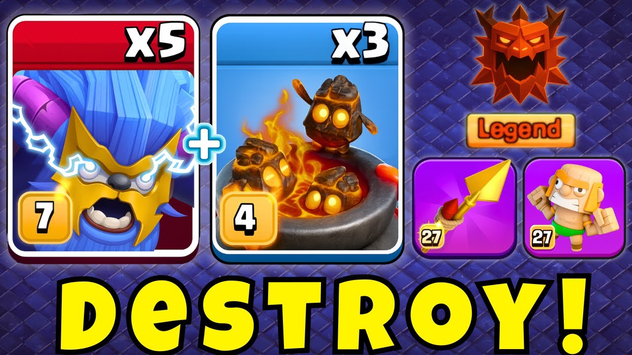 TH17 Super Yeti Attack Strategy - BEST Legend League Attack Strategy