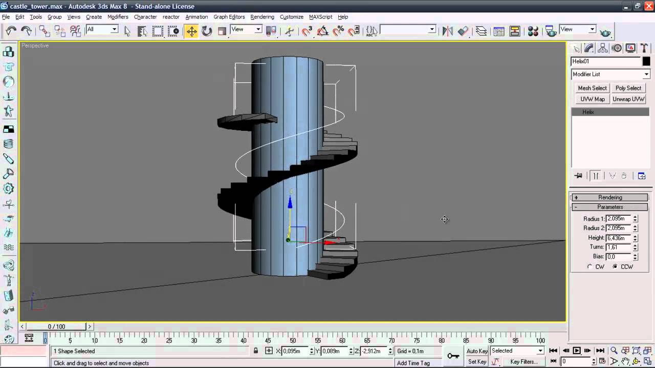 3d studio max camera on a path