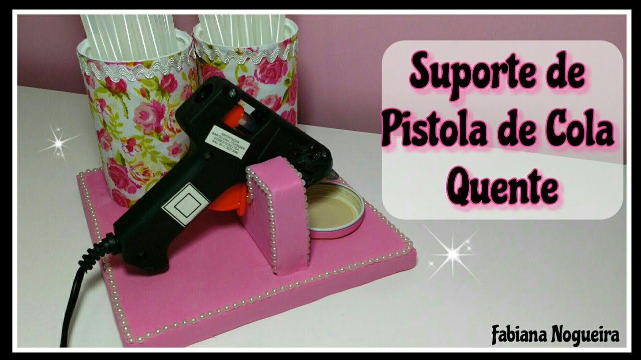 Suporte de Pistola de Cola Quente Feito com Material Reciclável 💕