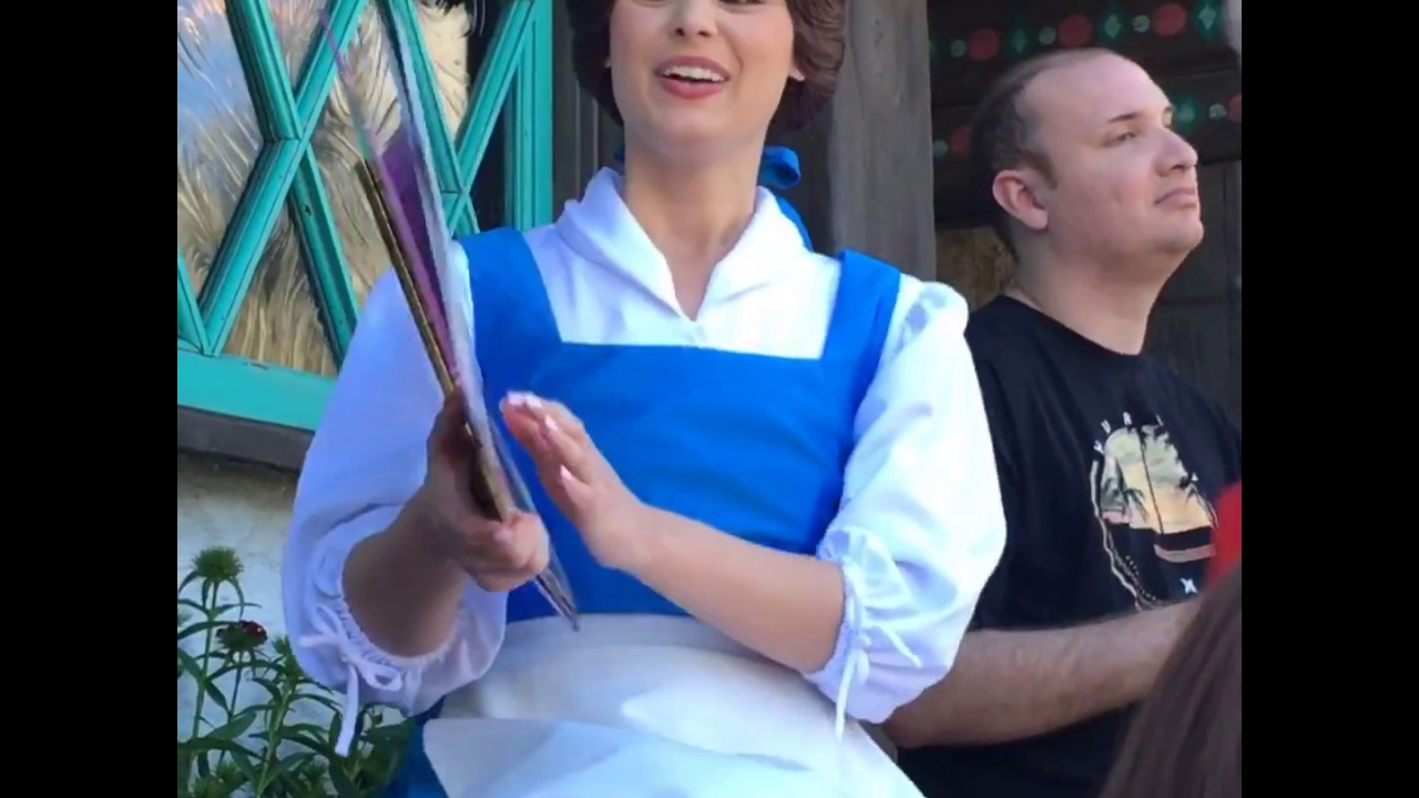 Disneyland Belle reading is her story 😊