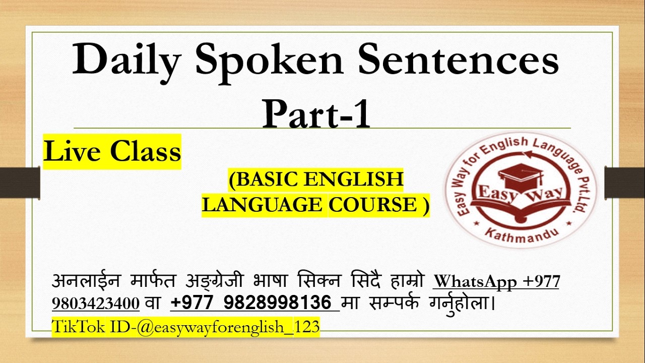 Daily Spoken Sentences-1