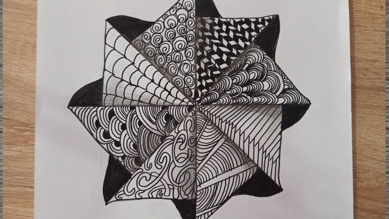 Zentangle doodle çizgi çalışması nasıl yapılır? / Zentangle patterns #doodle #zentangle #bumerang