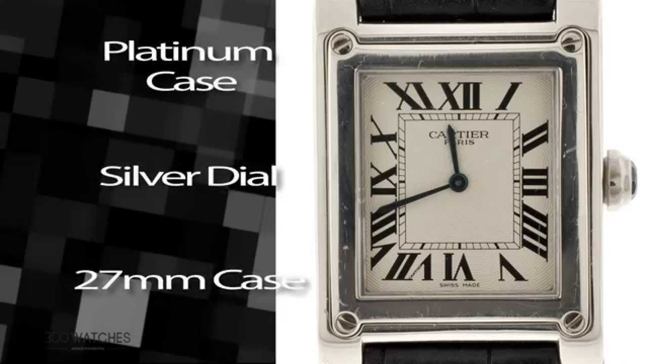 Cartier Tank Vis Platinum Manual Wind Watch