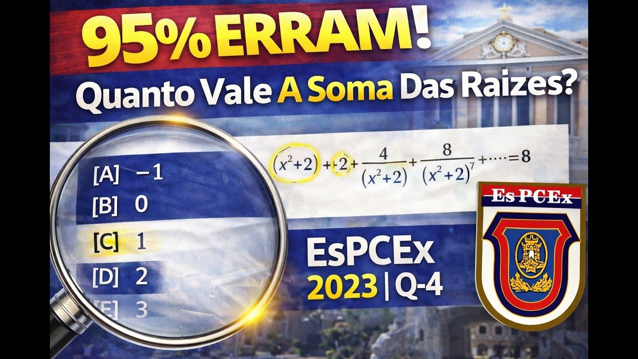 95% Erram Essa Questão de Matemática da EsPCEx. E você, vai dar mole também?