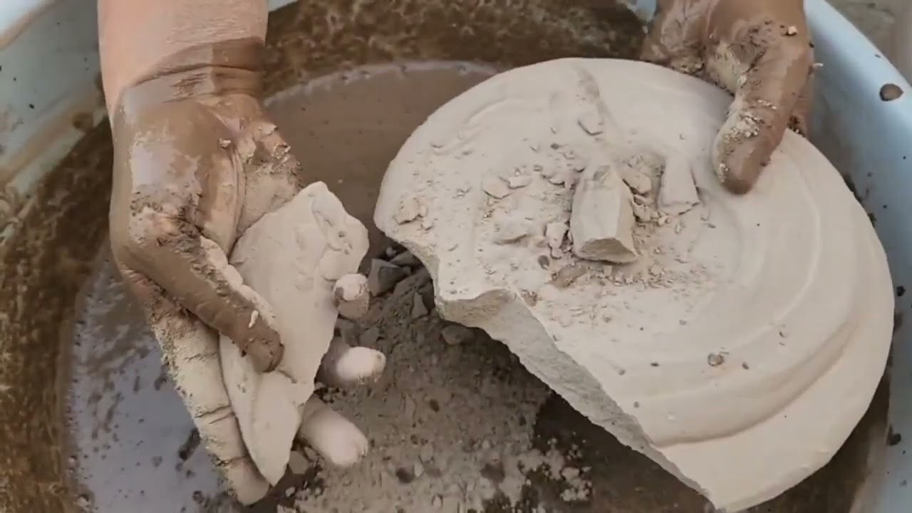 Pure mud water crumbling | KHSH ASMR
