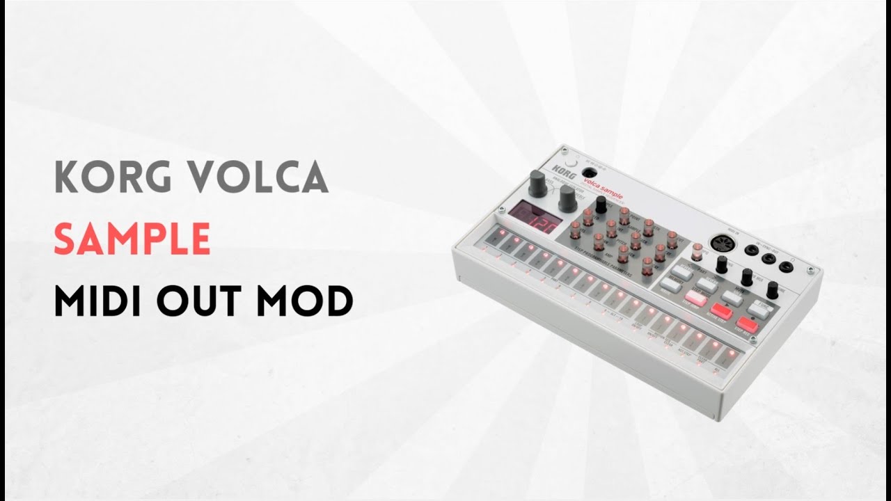 Korg Volca Sample MIDI Out Mod - no drilling!