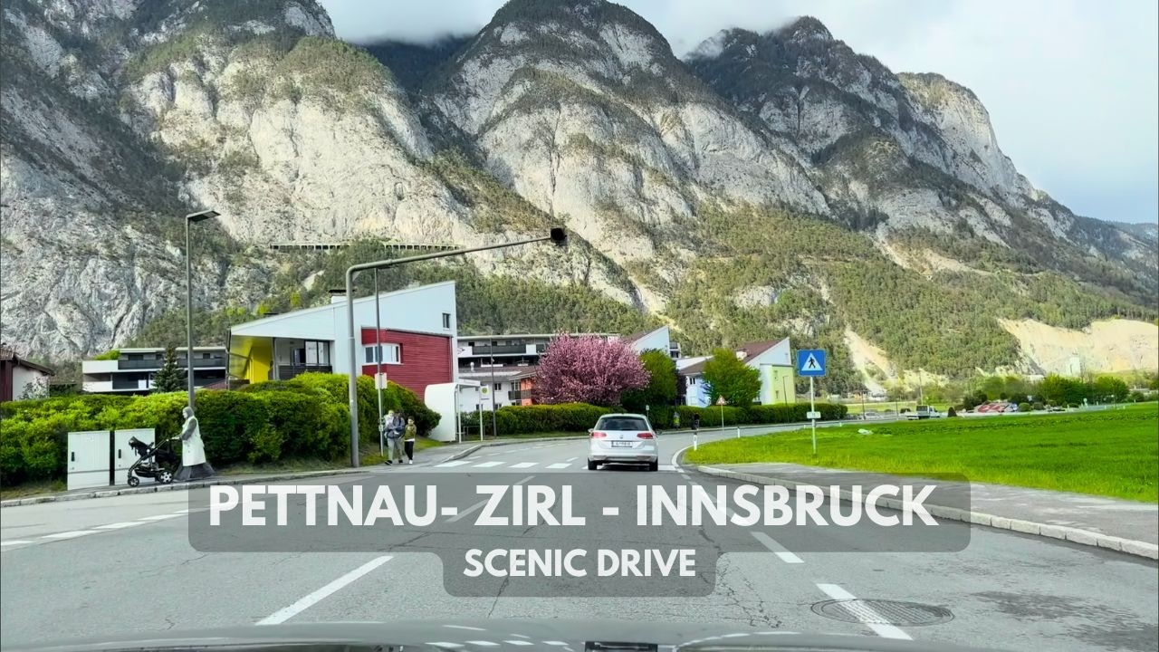 🇦🇹 Driving from Pettnau to Innsbruck via Zirl in ever-changing weather | Tirol, Austria | April 17th