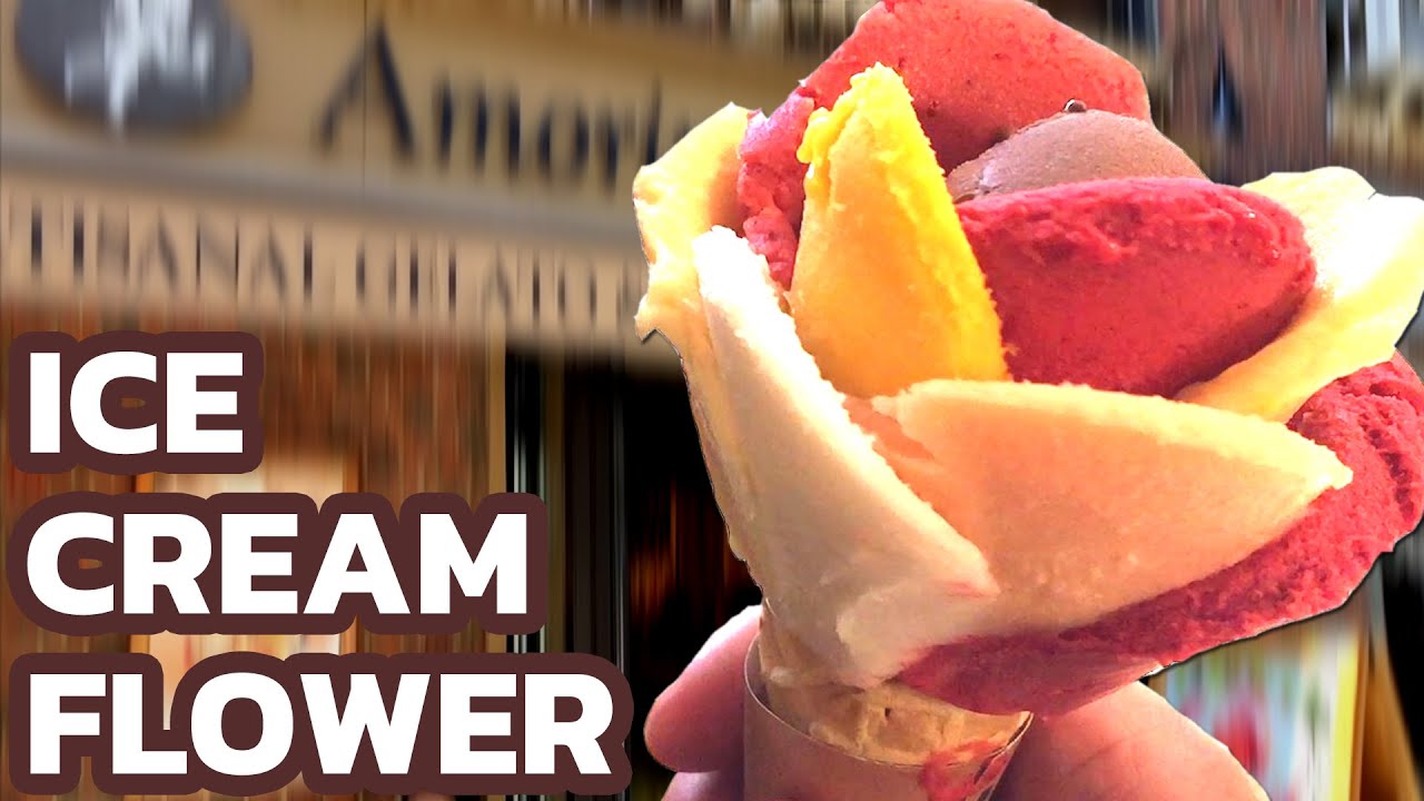 Ice Cream Flower | The Art of Making Ice Cream - Delicious colorful Flower/Rose Cone / Frozen Food