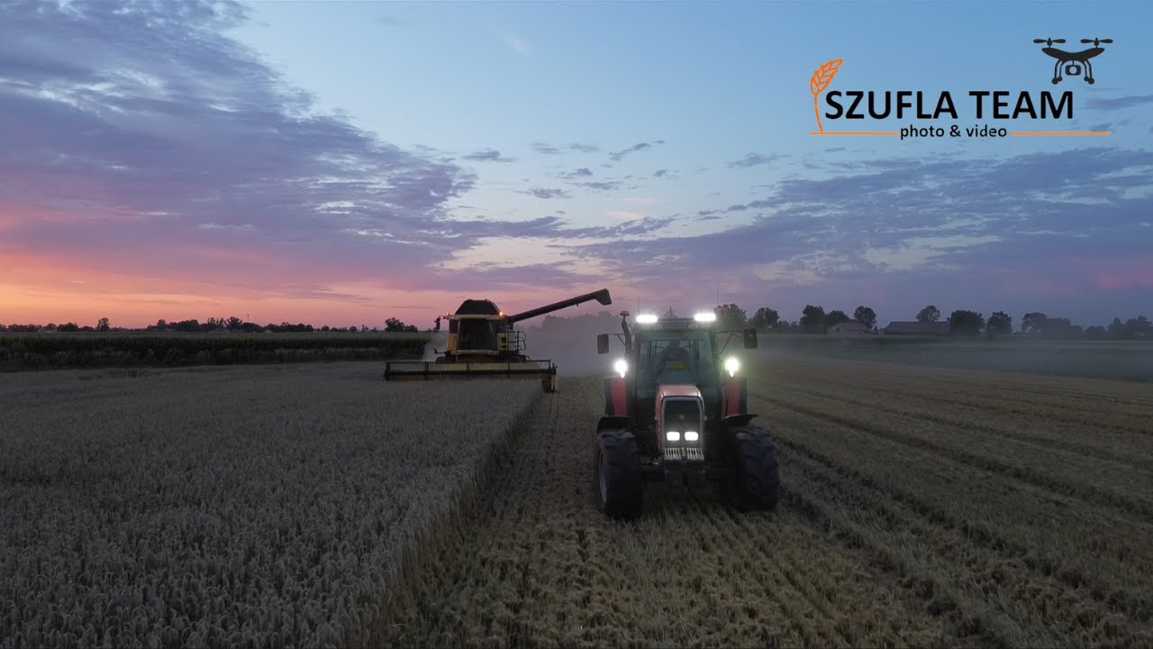 🇵🇱Żniwa pszenicy 2024✩NewHolland cx840 & Massey Ferguson 8120✩ UR Tomaszewski